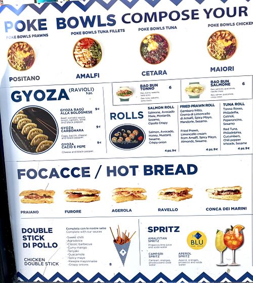 Menu 1 of 2, March 2026  at Blu in Amalfi