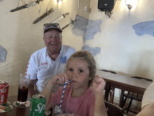Watching the football   at Grace O'malleys  in Salou