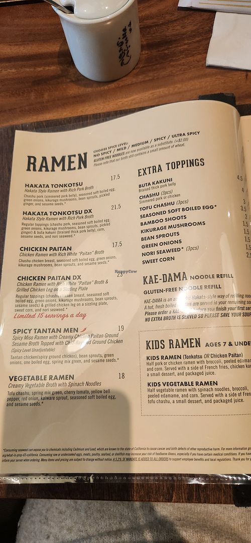  at Marufuku Ramen in San Francisco