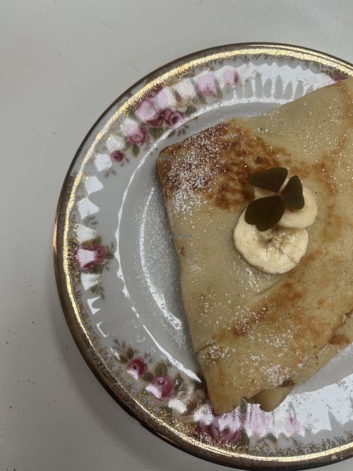 Pancake with chocolate and banana  at Jennys Æblehaven in Nexo