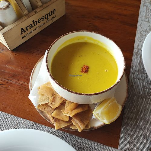 Lentil soup at Restorant Arabesque in Tirana