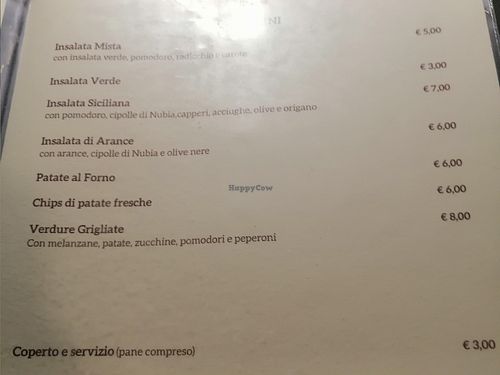 Contorni at Ristorante Profumi Di Cous Cous in San Vito Lo Capo