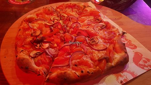 Veg of seventeen pizza at MOJO  in Harrogate