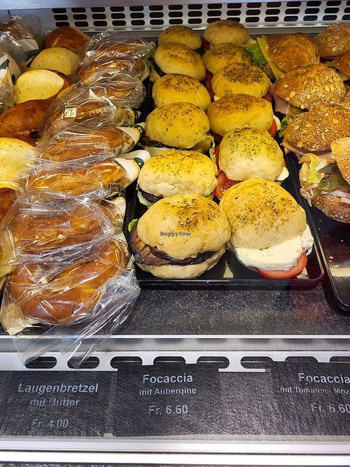 Focaccia sandwiches with eggplant at Furter in Aarau