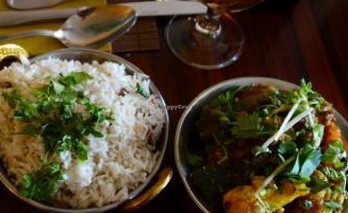 A vegan curry dish. at Elevant in Tallinn