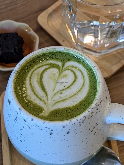 Matcha latte at Kia Ora Café in Koh Phangan