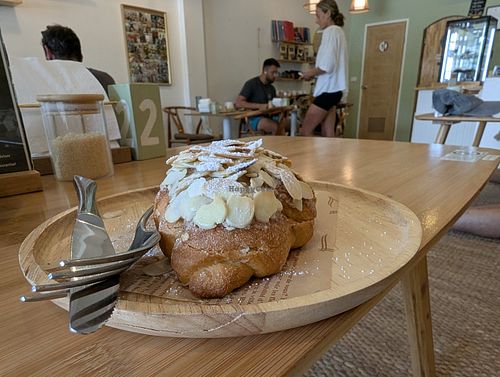 Almond croissant at Kia Ora Café in Koh Phangan
