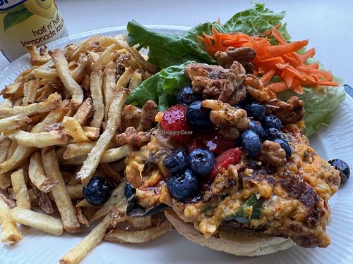 Vegan Sweet potato burger   at The Salty Chef's in Buffalo