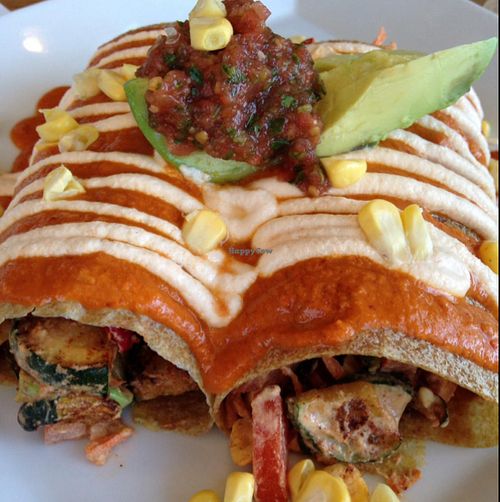 mole enchiladas at 118 Degrees Community Cafe in Laguna Niguel