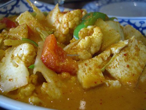 Tofu in red coconut curry at Lemon Grass in Helsinki