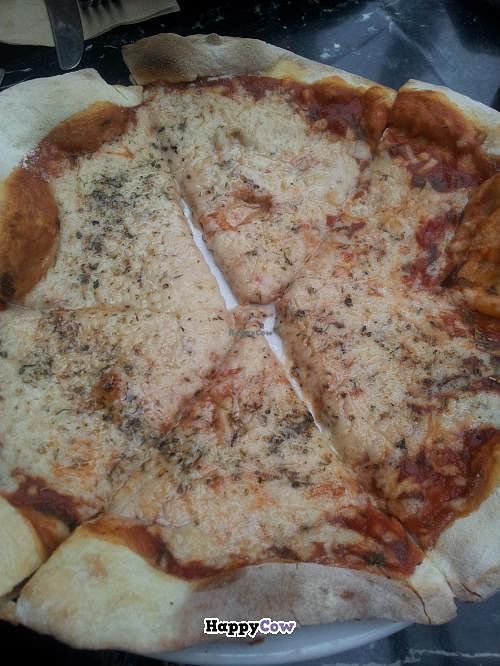 Vegan margherita pizza at The Gallery Cafe in East London