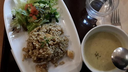 salad and grains at Pure Cafe in Tokyo
