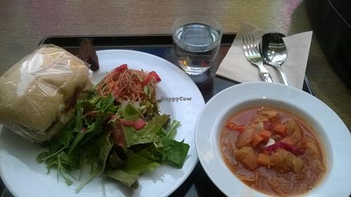 My sandwich lunch set at Pure Cafe in Tokyo