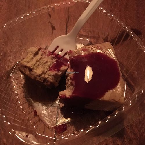 The cheesecake was expensive AND worth every penny!  at VegiOasis in Huntington Beach