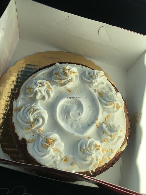 Gluten free eggnog cheesecake (seasonal) at Timeless Coffee Roasters and Bakery in Oakland