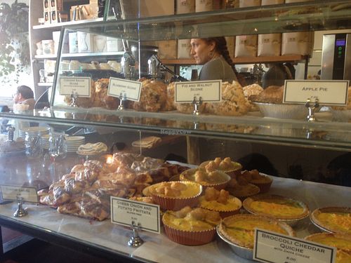 Bakery case at Timeless Coffee Roasters and Bakery in Oakland