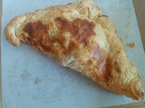 Empanada with Tofurky sausage - game changer. at Timeless Coffee Roasters and Bakery in Oakland