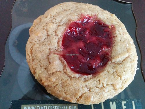 Thumbprint cookie at Timeless Coffee Roasters and Bakery in Oakland