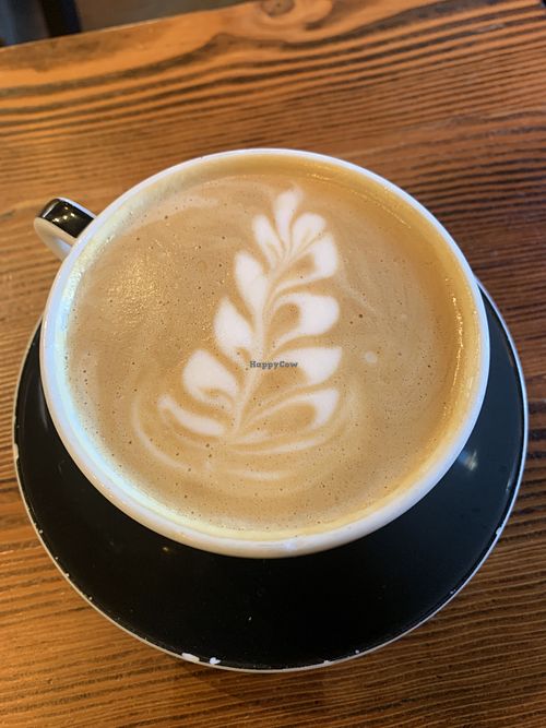 Soy vanilla latte…top notch!   at Timeless Coffee Roasters and Bakery in Oakland