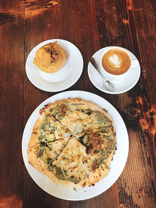 Coffee & Pizza & Pastry at Timeless Coffee Roasters and Bakery in Oakland