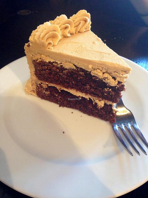 Vegan Peanut Butter and Chocolate Cake at Timeless Coffee Roasters and Bakery in Oakland