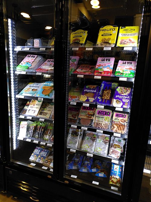 Fake meats at Aujourd'hui Demain Concept Store in Paris