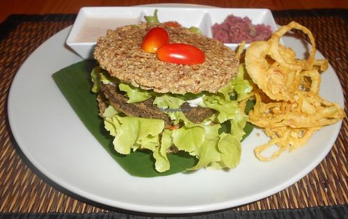 Atsumi Raw Cafe - yucky burger at Atsumi Raw Cafe in Phuket