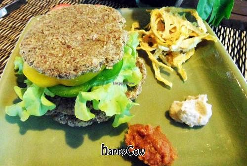 Raw Burger and Raw Fries - Yummy at Atsumi Raw Cafe in Phuket