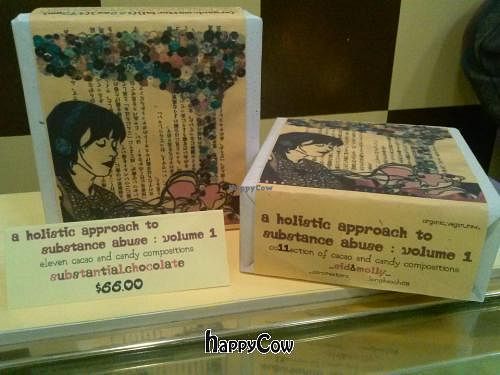 sid&moLLy's raw chocolate collection, 'A holistic approach to substance abuse. Vol. 1,' at Anandamide: Psychedelicatessen in Long Beach, CA. at Anandamide - Psychedelicatessen in Long Beach
