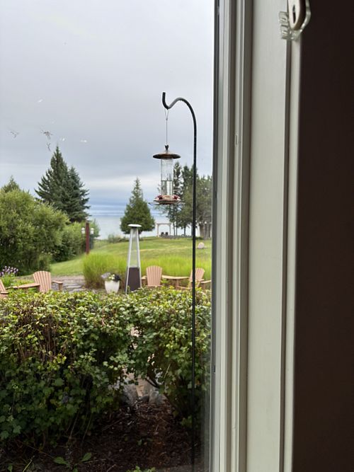 The view of Lake Superior from our table.  at Ledge Rock Grille two_harbors in Two Harbors