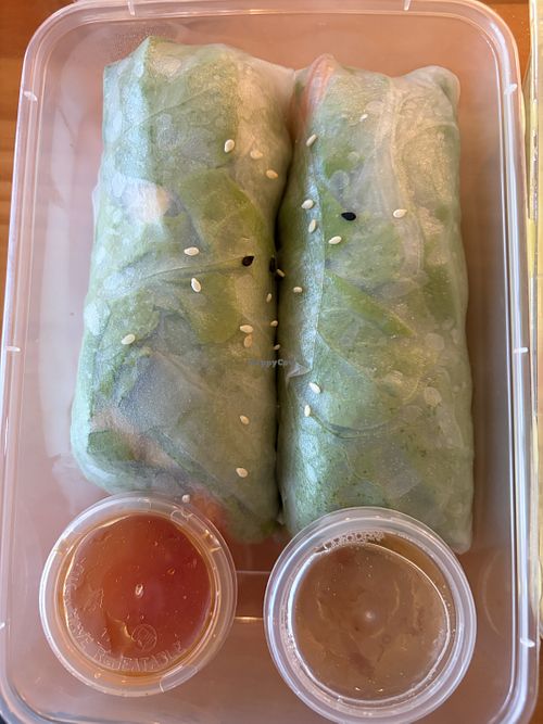 Vegetarian Summer Rolls (vegan) got for a lunch option tomorrow if the Bay of Islands cruise fails to provide a decent lunch.   at Chang Siam in Kerikeri