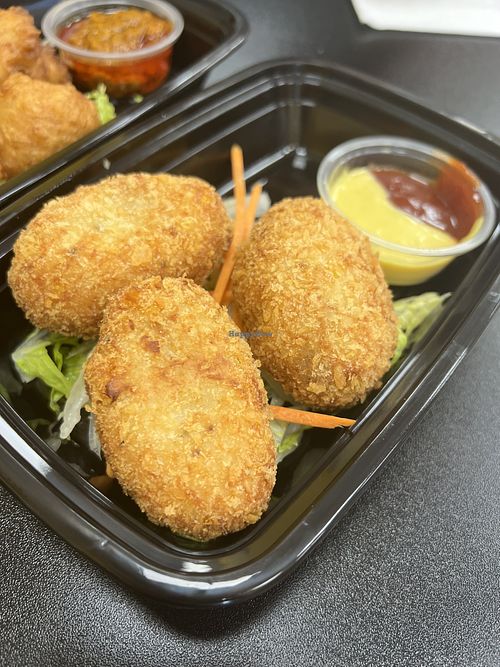 Sweet Taro soy fritters  at Cisu Vegan House in Hanover