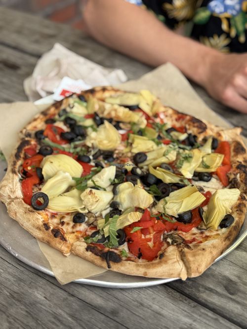 Vegan pizza   at Treno Pizzeria & Taproom in Temple