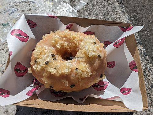 Passionfruit donut at Dirty Donuts in Wellington
