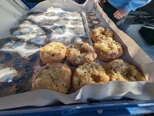 Passionfruit donuts at Dirty Donuts in Wellington