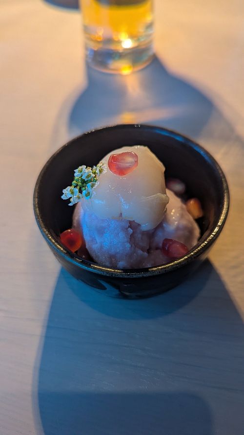 Lime and lychee sorbet at Mekong in Whistler