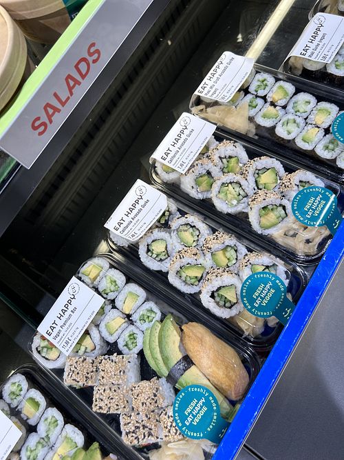 vegan sushi options  at REWE City  in Berlin