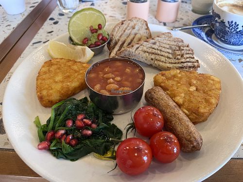 Vegan breakfast   at Stamp Brasserie in North London