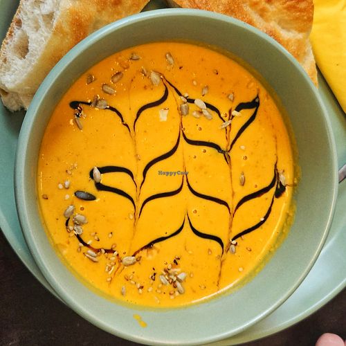 Linsensuppe mit Ingwer at Café Soleil in Aachen