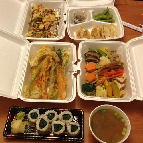 sorry I don't remember what everything we ordered was but it was delicious  at Saina Japanese Vegetarian Cuisine in Concord