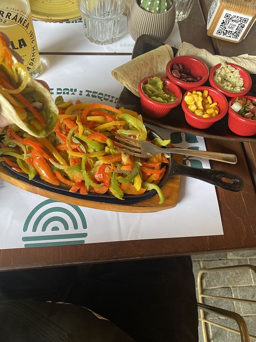 The vegan fajitas  at El Sur in Crete
