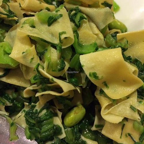 spinach and noodle at Bodhi Veggie Cuisine in Rosemead