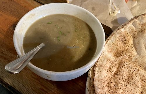 Lentil soup with pita breadd  at Pita Kabob in Visalia