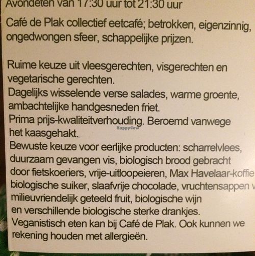 about de plak at Cafe de Plak in Nijmegen