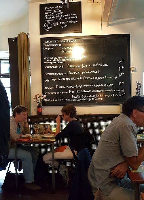 Menu of the day at Cafe de Plak in Nijmegen