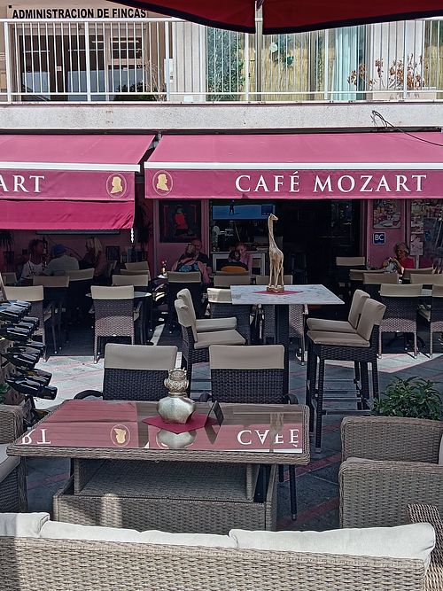 Exterior at Café Mozart in Mallorca
