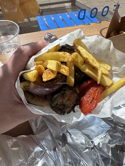 Vegan wrap   at Nixos Greek Street Food in Edinburgh