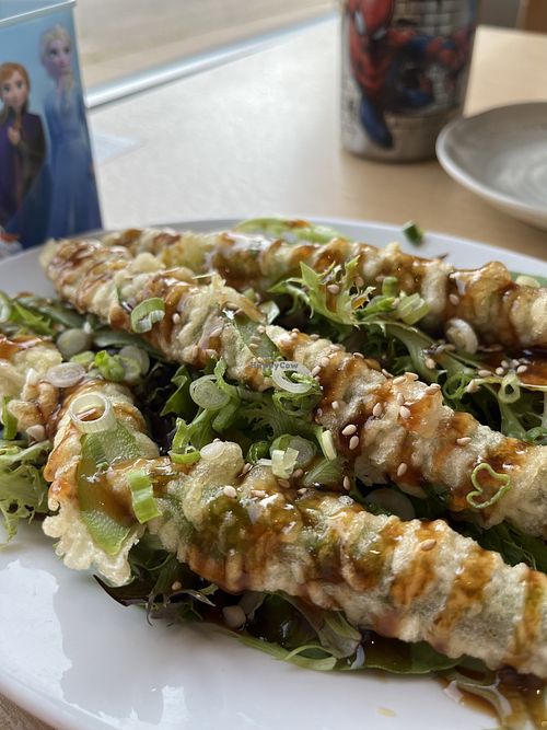 Asparagus tempura   at TonTon Sushi in Vancouver
