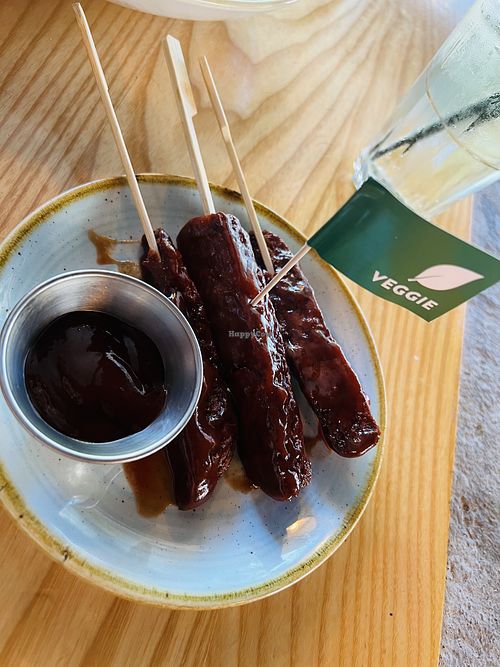 Vegan chicken skewers   at Revolution in Aberdeen