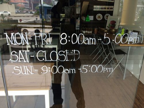 opening time as at sept-15 at LivingFood in Kuala Lumpur